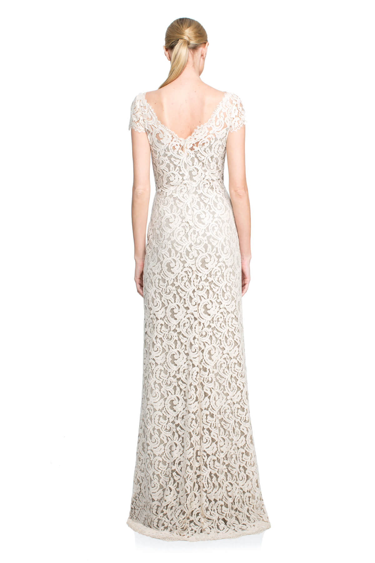 Embroidered Lace Cap Sleeve Gown Tadashi Shoji Official Online Boutique Embroidered Lace Cap Sleeve Gown Tadashi Shoji Official Online Boutique