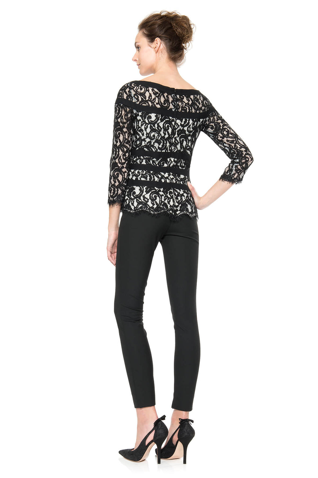 Paillette Embroidered Lace Banded Dress