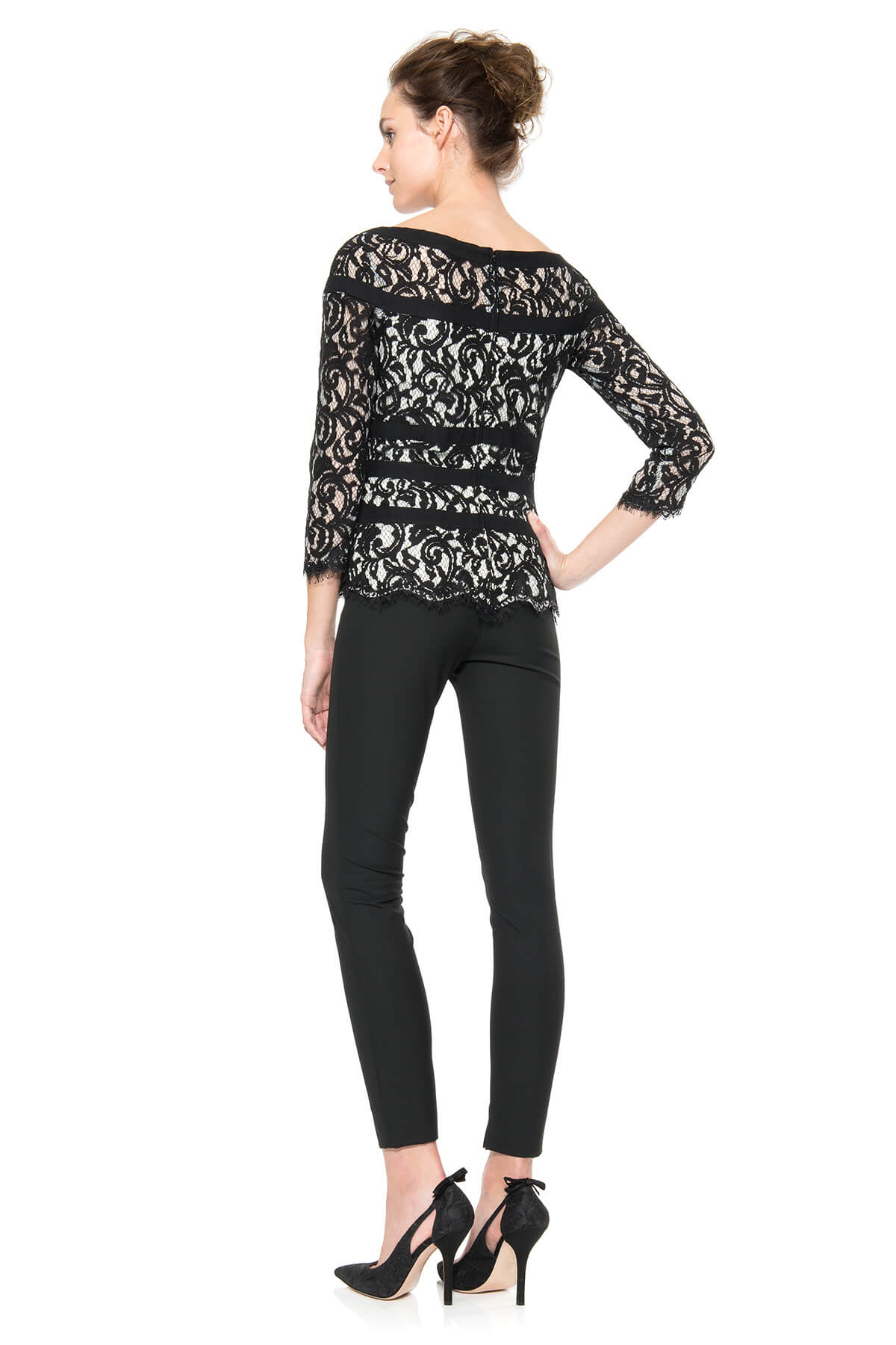 Paillette Embroidered Lace Banded Dress