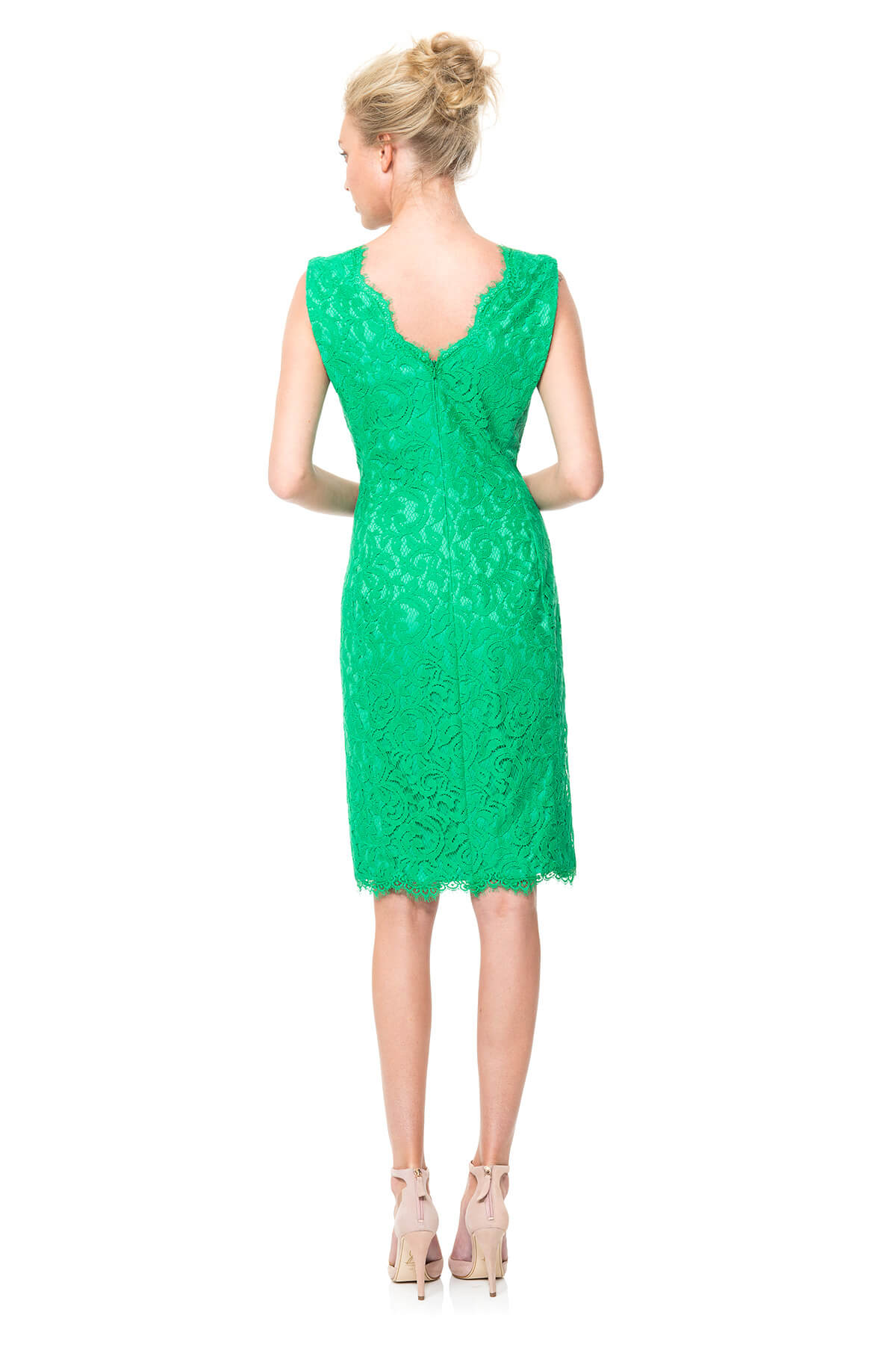 V-Neck Lace Sheath
