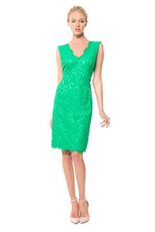 V-Neck Lace Sheath