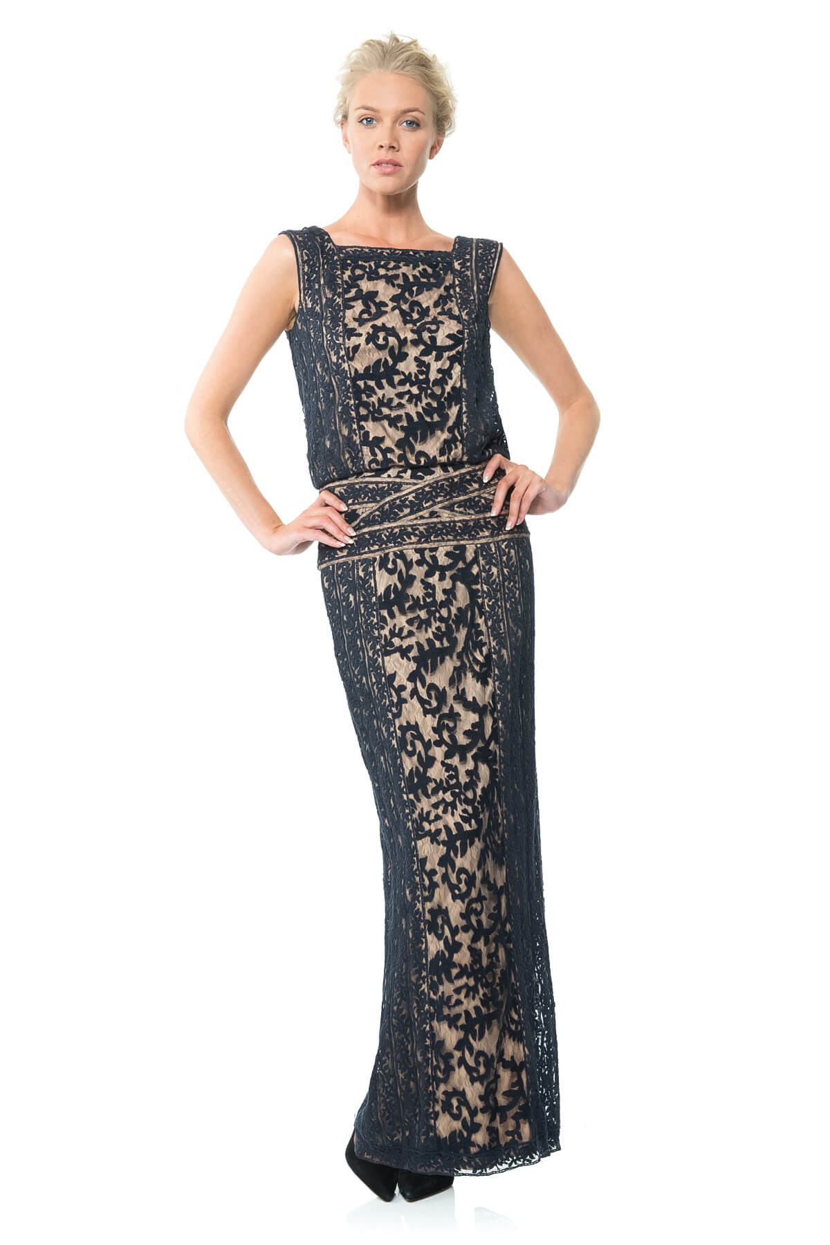 Blouson Waist Sheath Gown