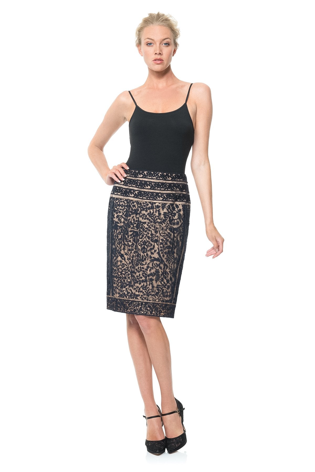 Embroidered Lace Skirt