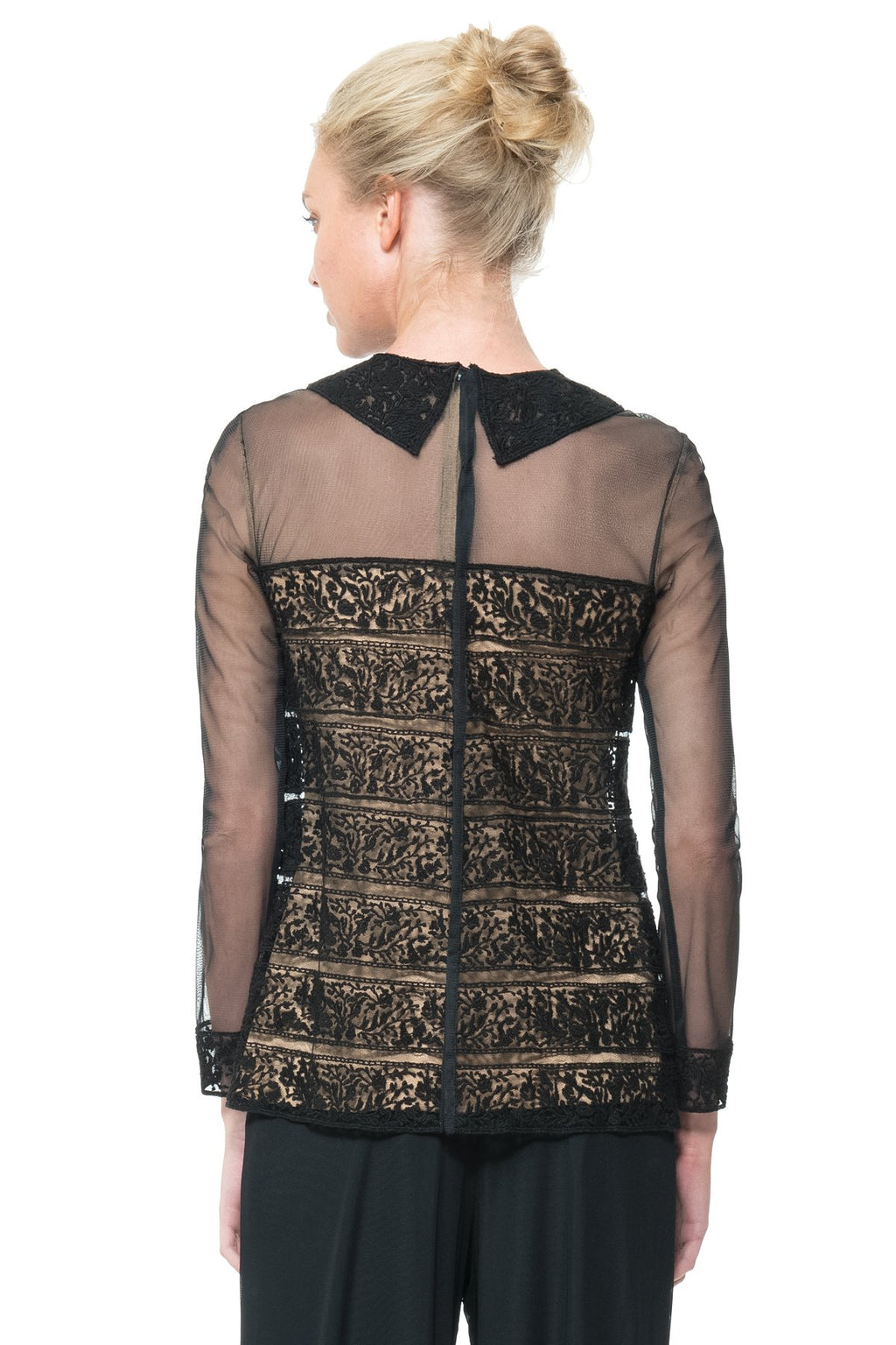 Trompe L’oeil Banded Lace Top