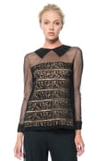 Trompe L’oeil Banded Lace Top