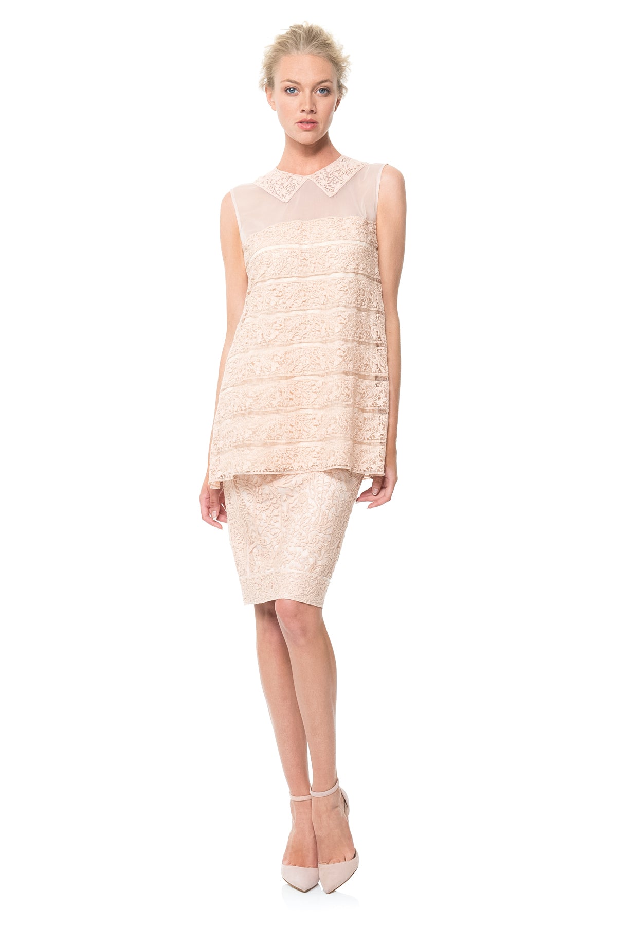 Embroidered Lace Skirt in Desert Bloom