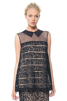 Embroidered Banded Lace Blouse