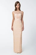 Chantilly Lace Boatneck Gown in Desert Bloom