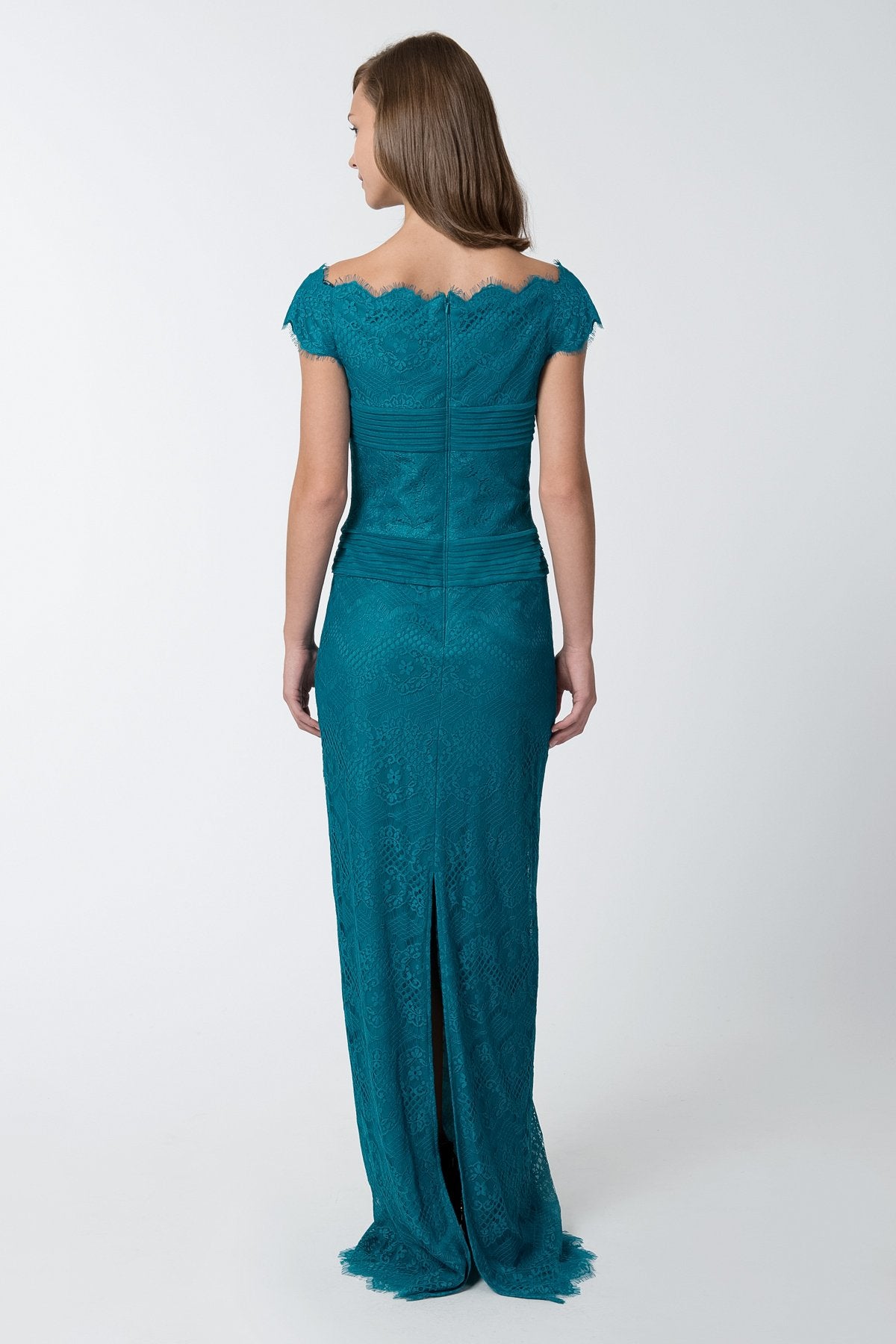 Chantilly Lace Gown in Teal
