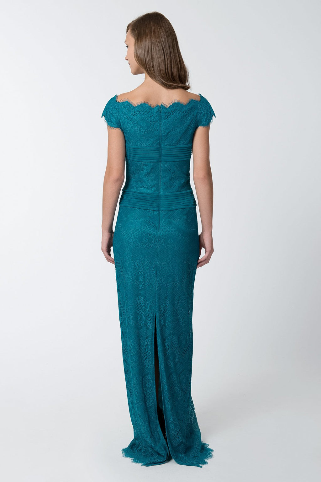 Chantilly Lace Gown in Teal