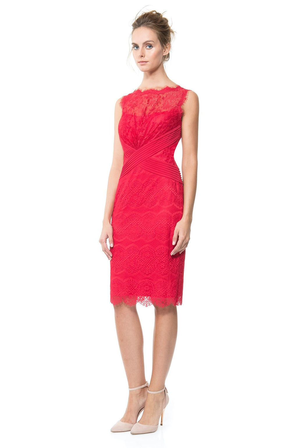 Chantilly Lace Boatneck Sheath