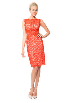 Chantilly Lace Boatneck Sheath