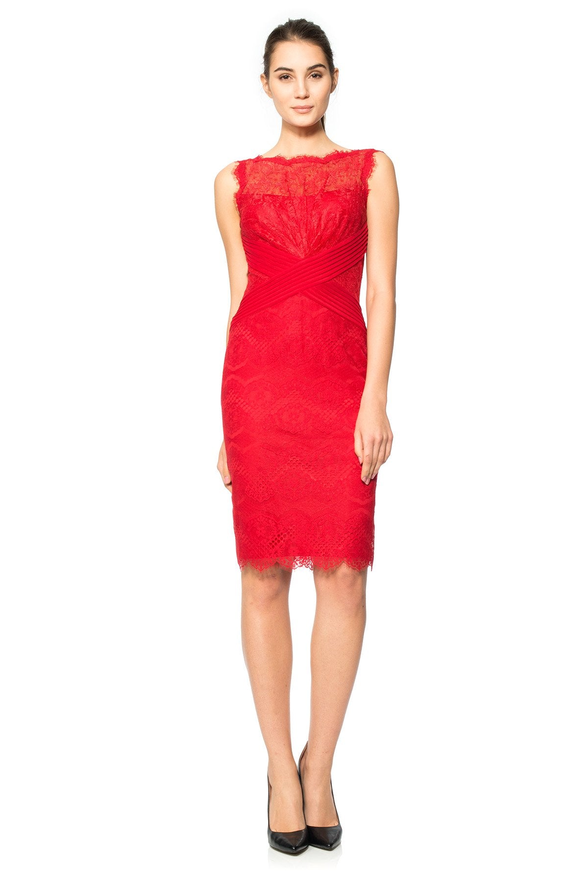 Chantilly Lace Boatneck Sheath