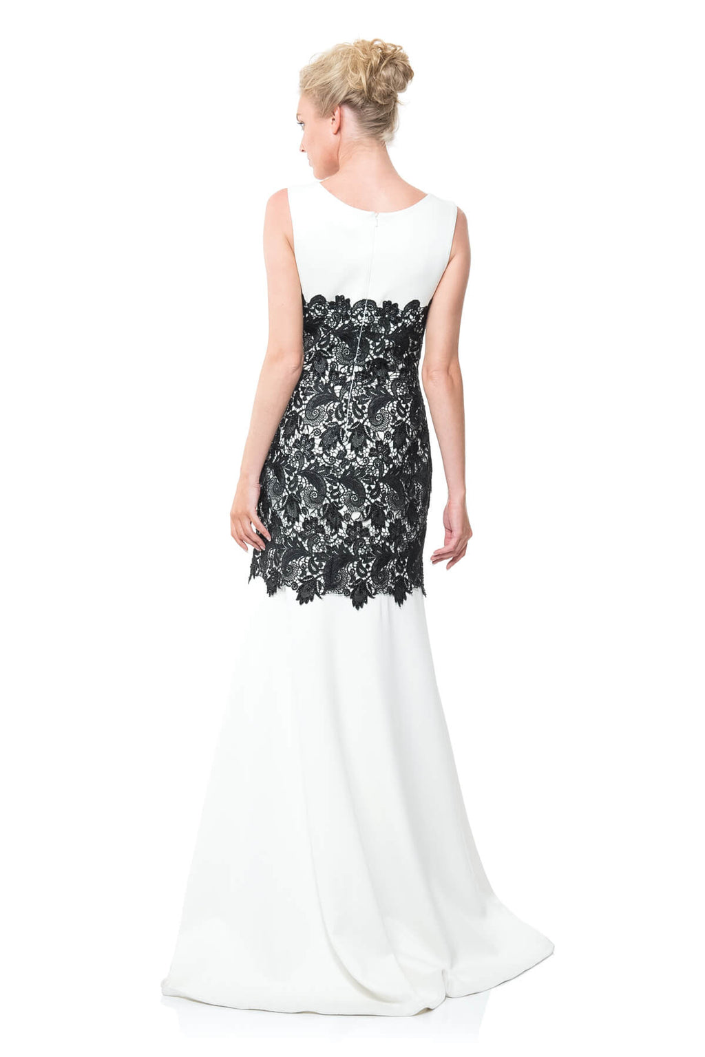 Lace Overlay Neoprene Gown
