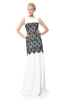 Lace Overlay Neoprene Gown