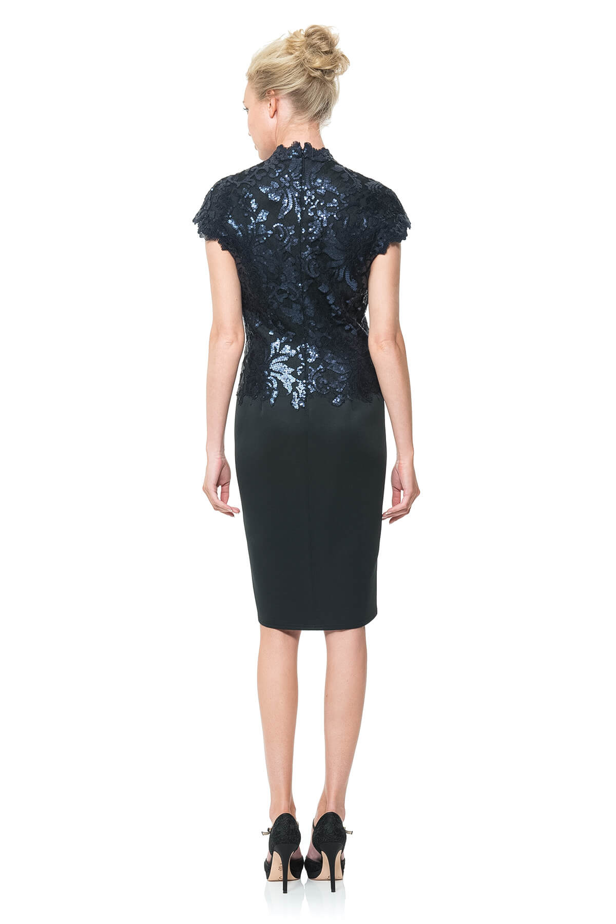 Sequin Bodice Neoprene Dress