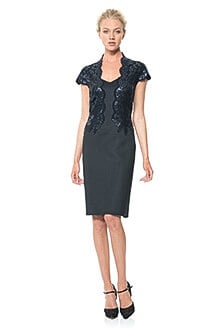Sequin Bodice Neoprene Dress