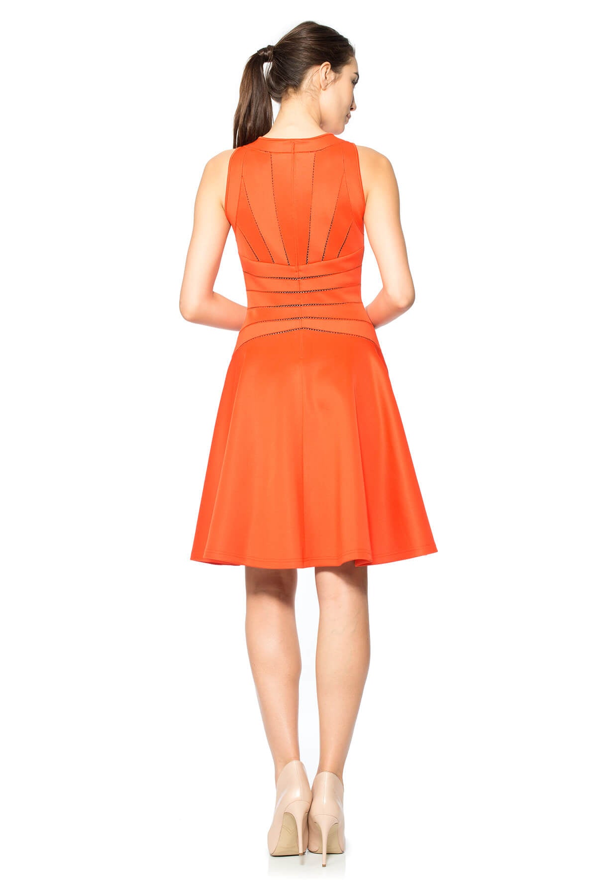 Cut Neoprene A-Line Dress