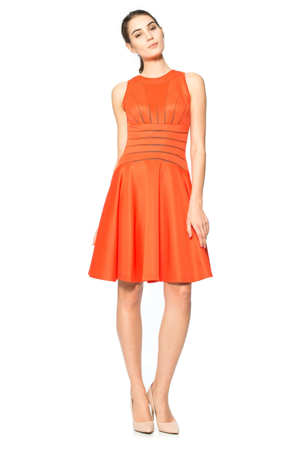 Cut Neoprene A-Line Dress