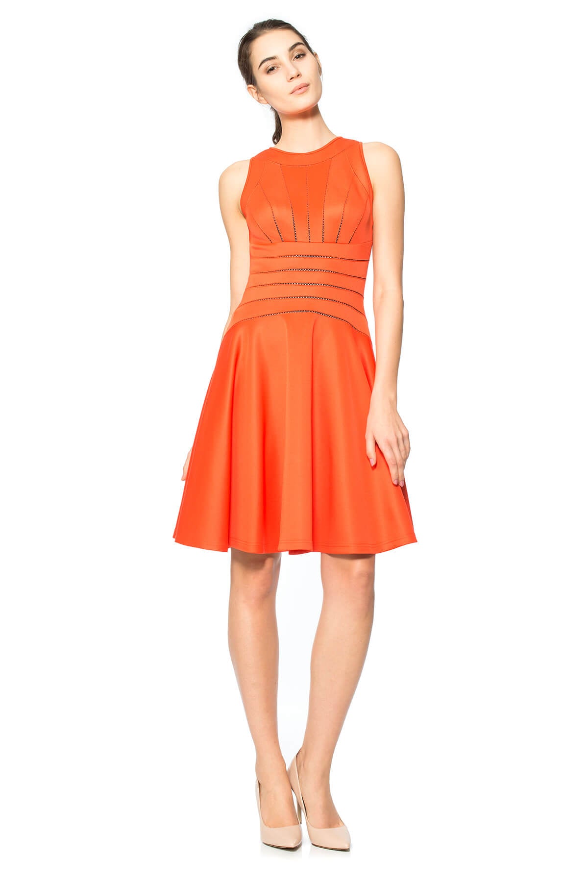 Cut Neoprene A-Line Dress