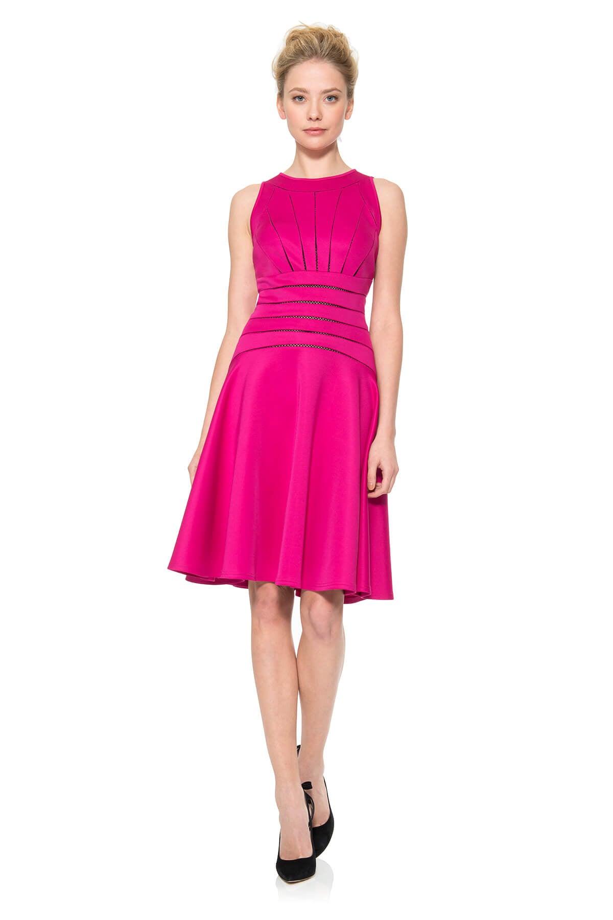 Cut Neoprene A-Line Dress