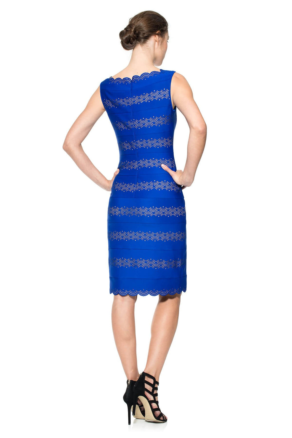 Laser Cut Neoprene Sheath Dress