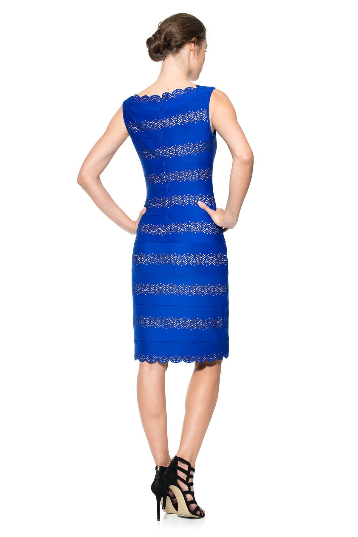 Laser Cut Neoprene Sheath Dress