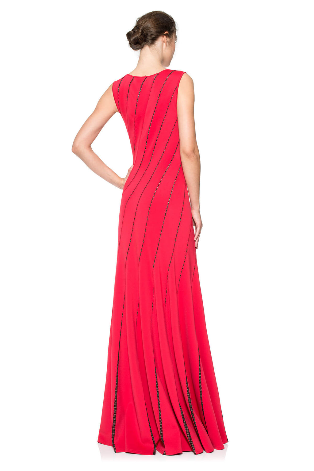 Cut Neoprene Boatneck Gown