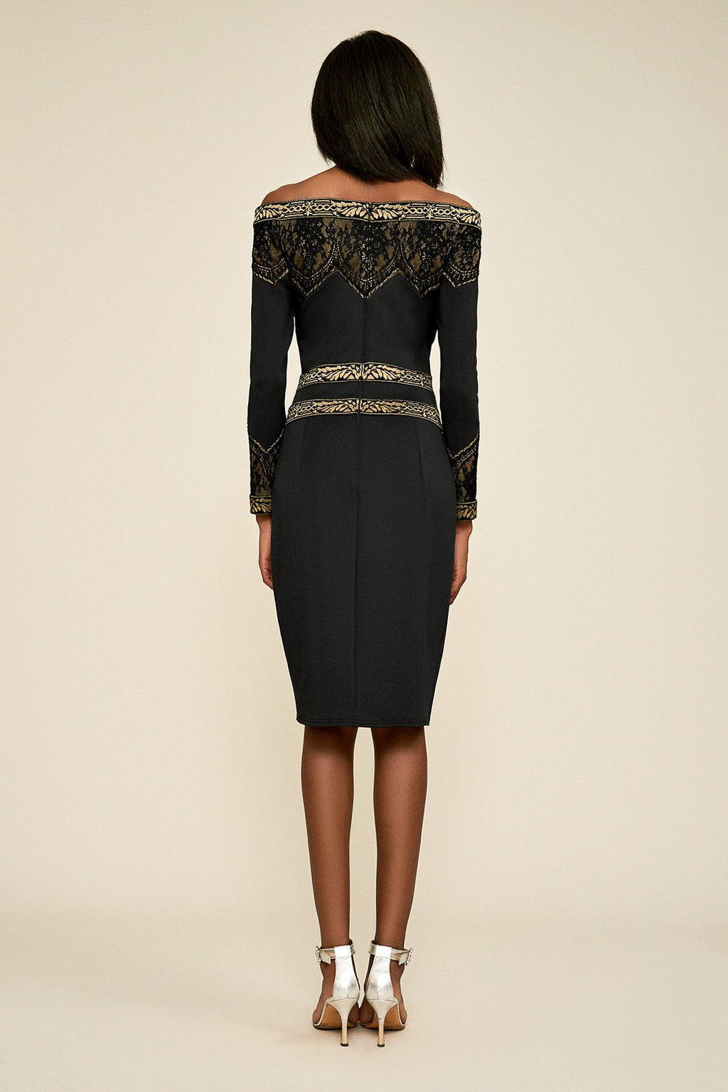 Tadashi Shoji - Cotta Long-Sleeve Off-The-Shoulder Neoprene Dress