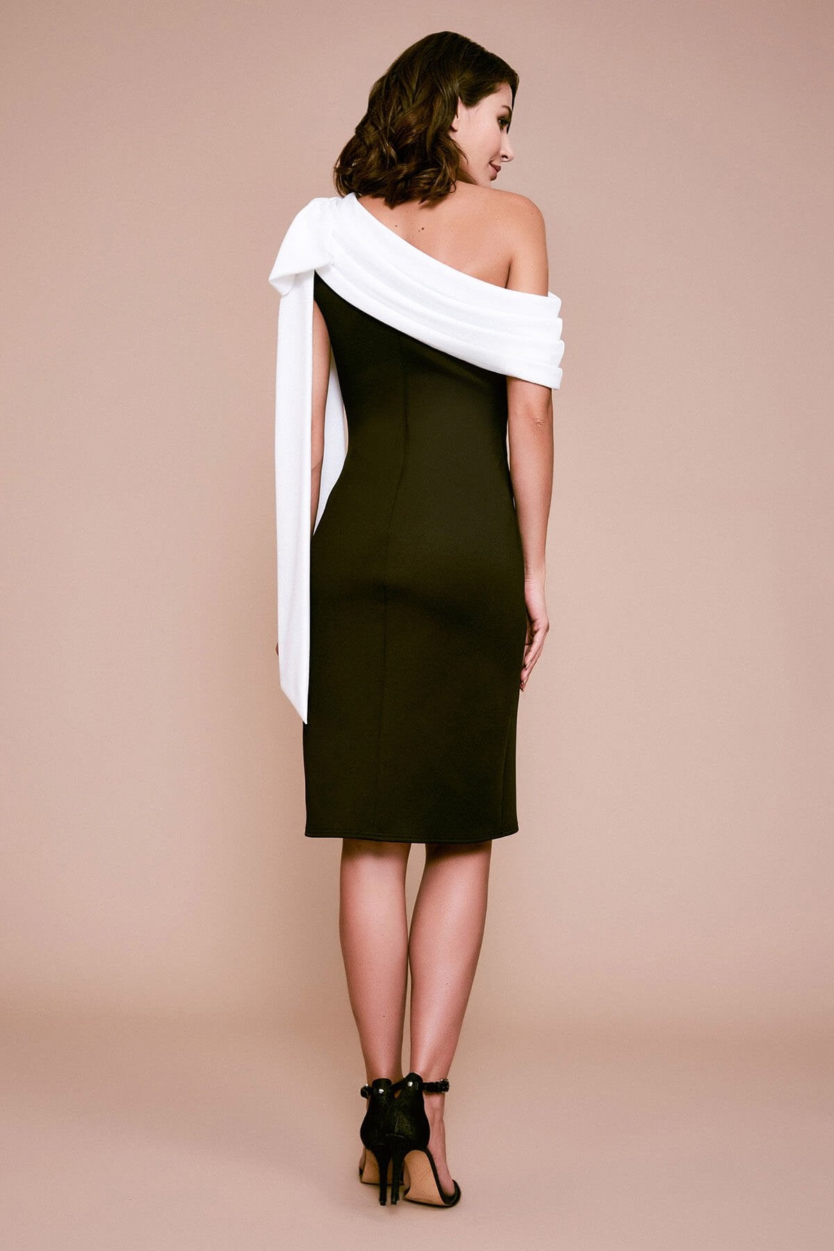 Rigel Crepe One-Shoulder Neoprene Dress