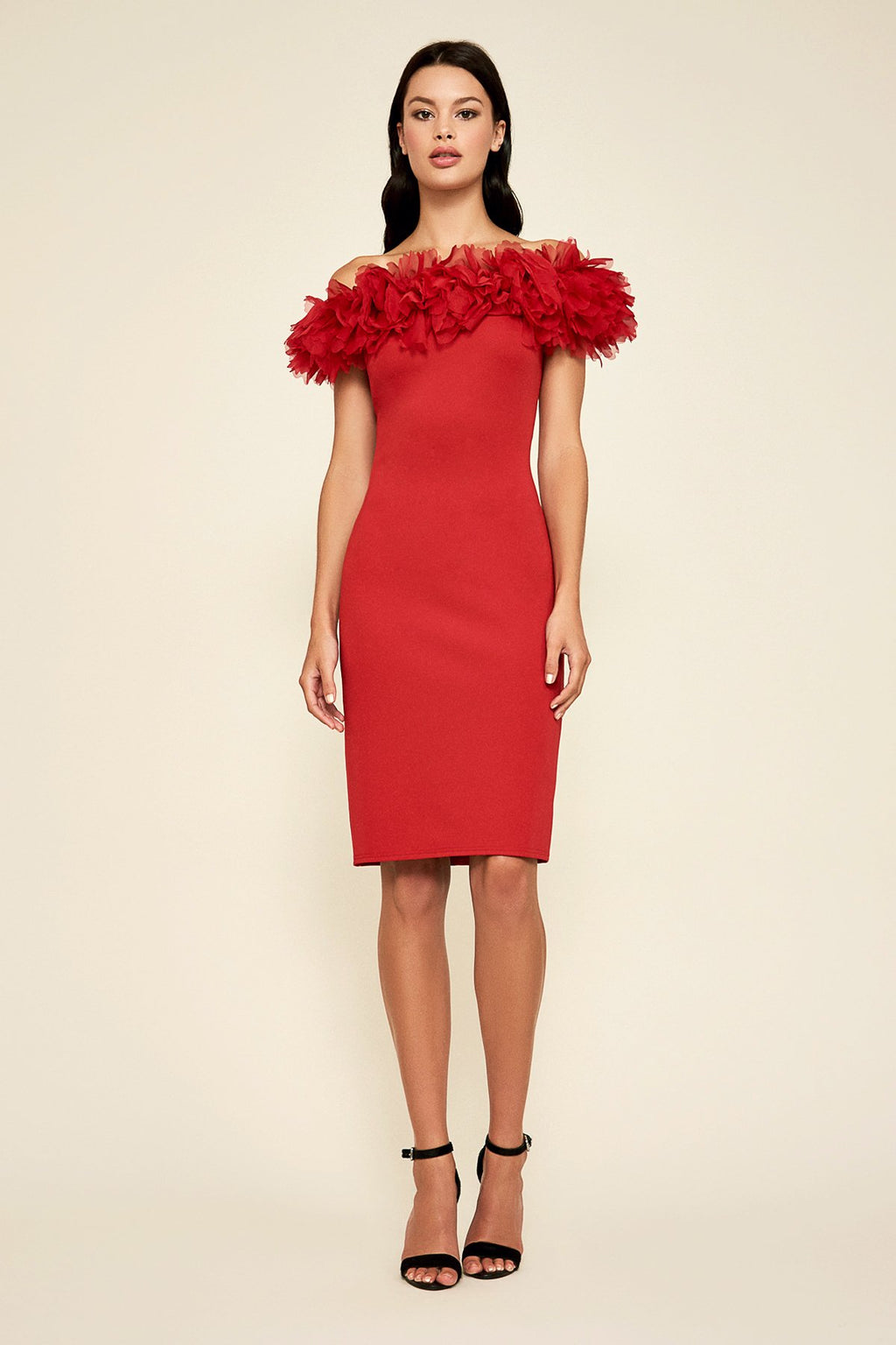 Karelo Ruffled Crepe Dress