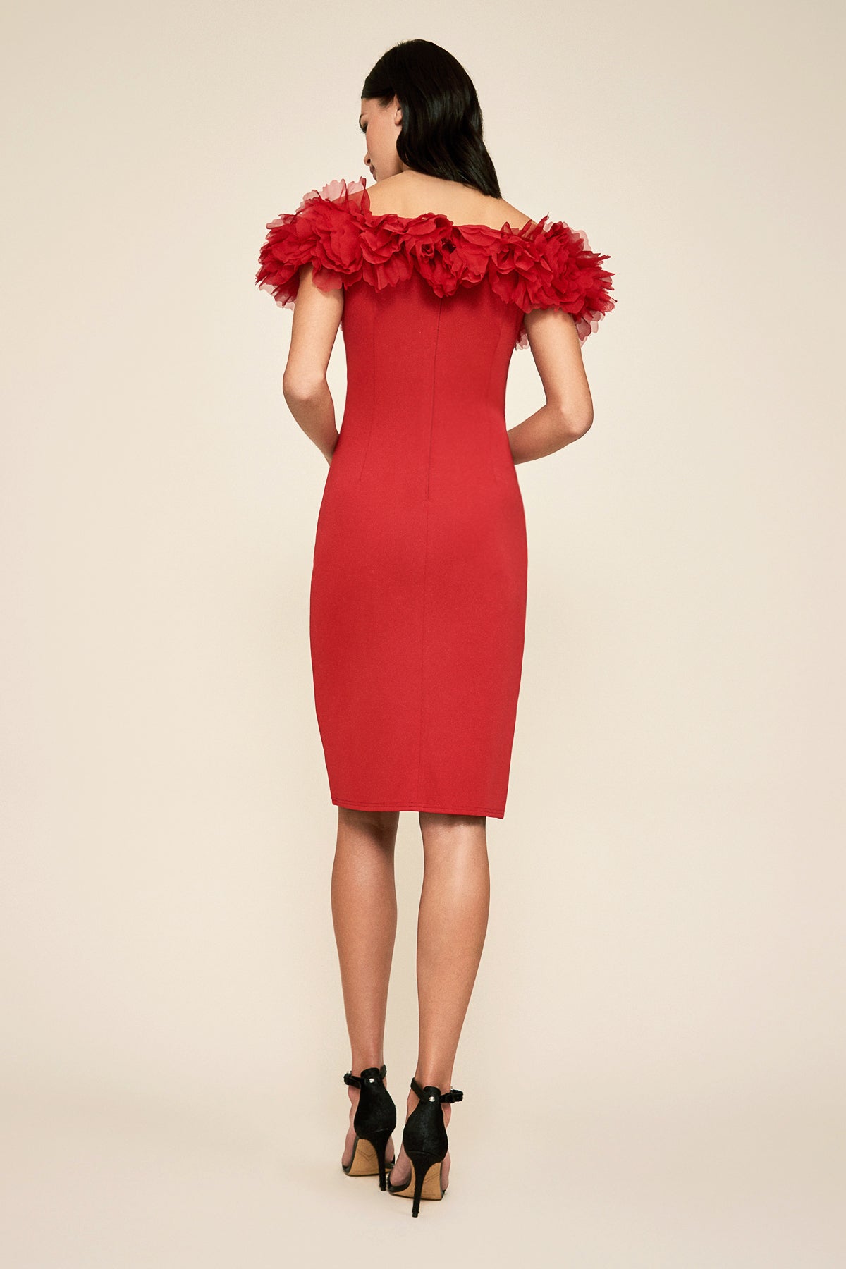 Karelo Ruffled Crepe Dress