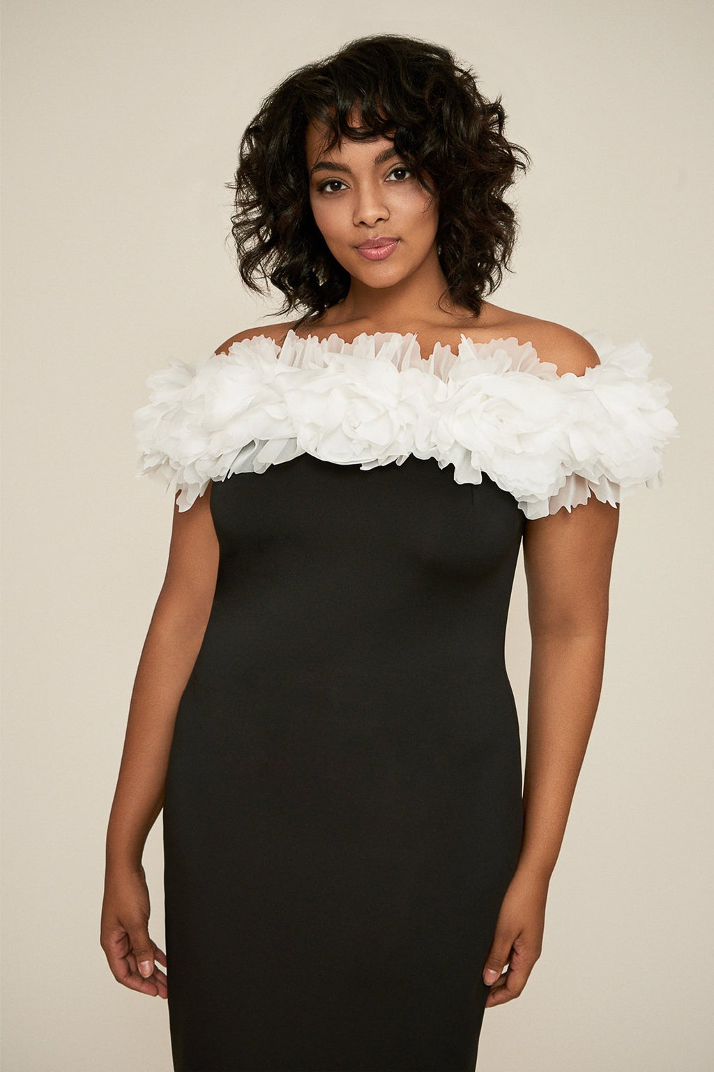 Tadashi Shoji - Karelo Ruffled Crepe Dress - PLUS SIZE