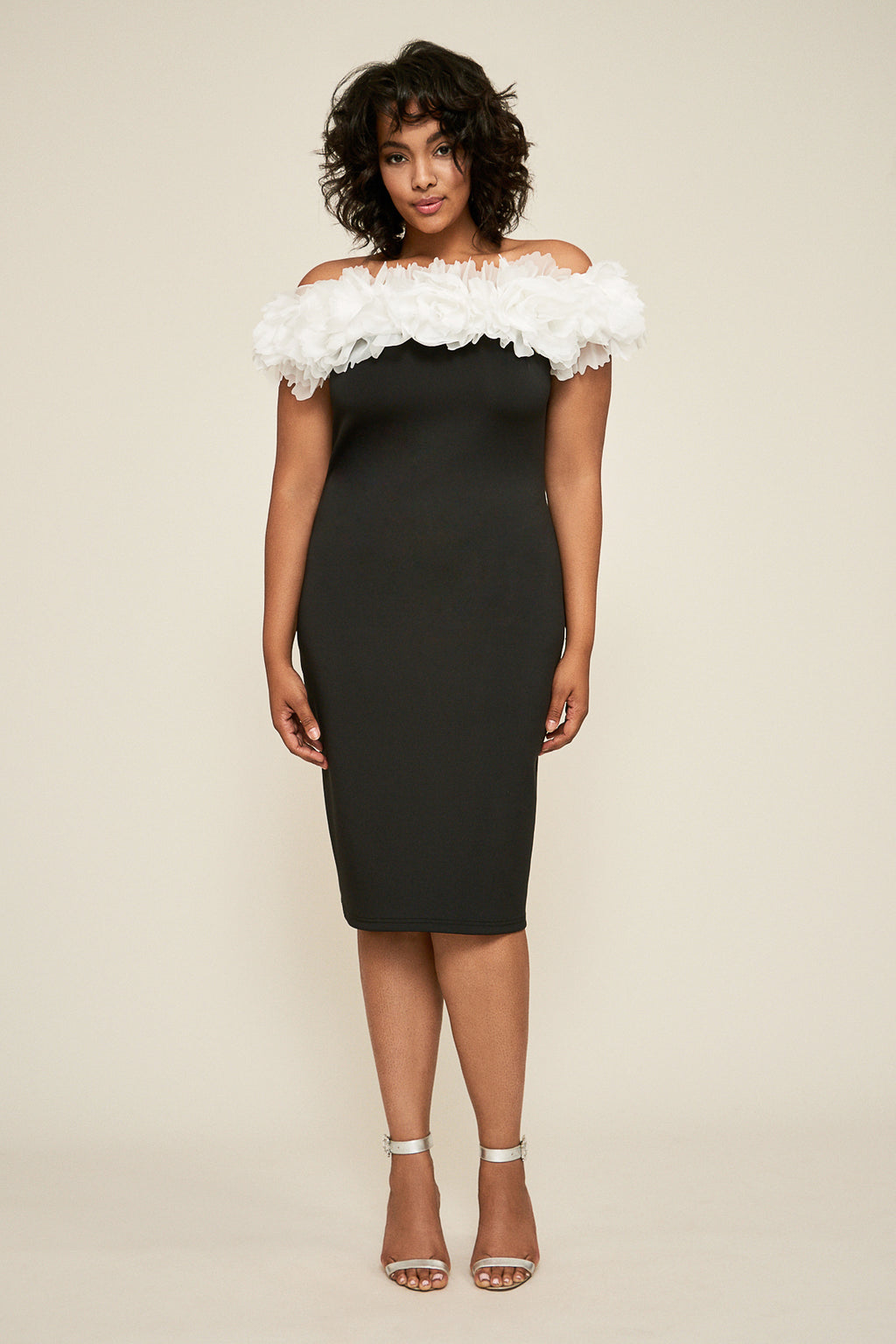 Tadashi Shoji - Karelo Ruffled Crepe Dress - PLUS SIZE