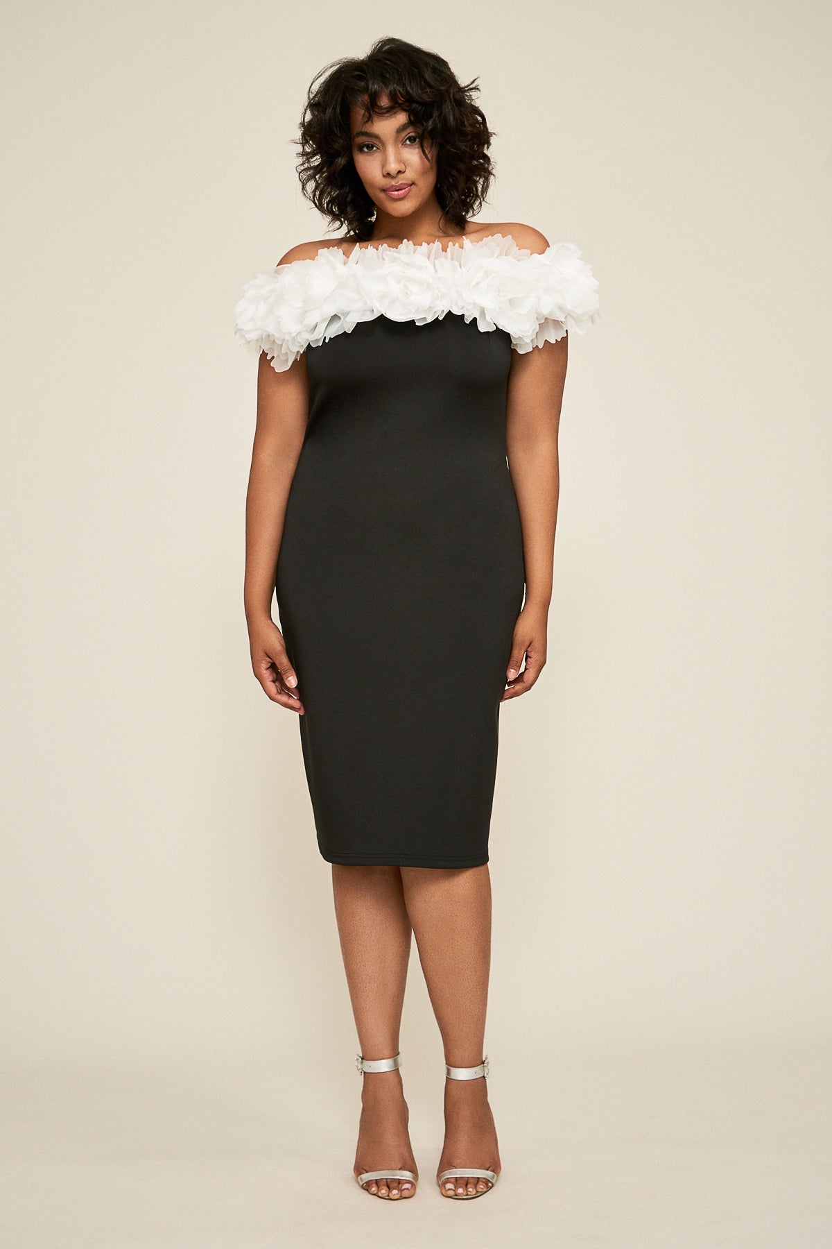 Tadashi Shoji - Karelo Ruffled Crepe Dress - PLUS SIZE