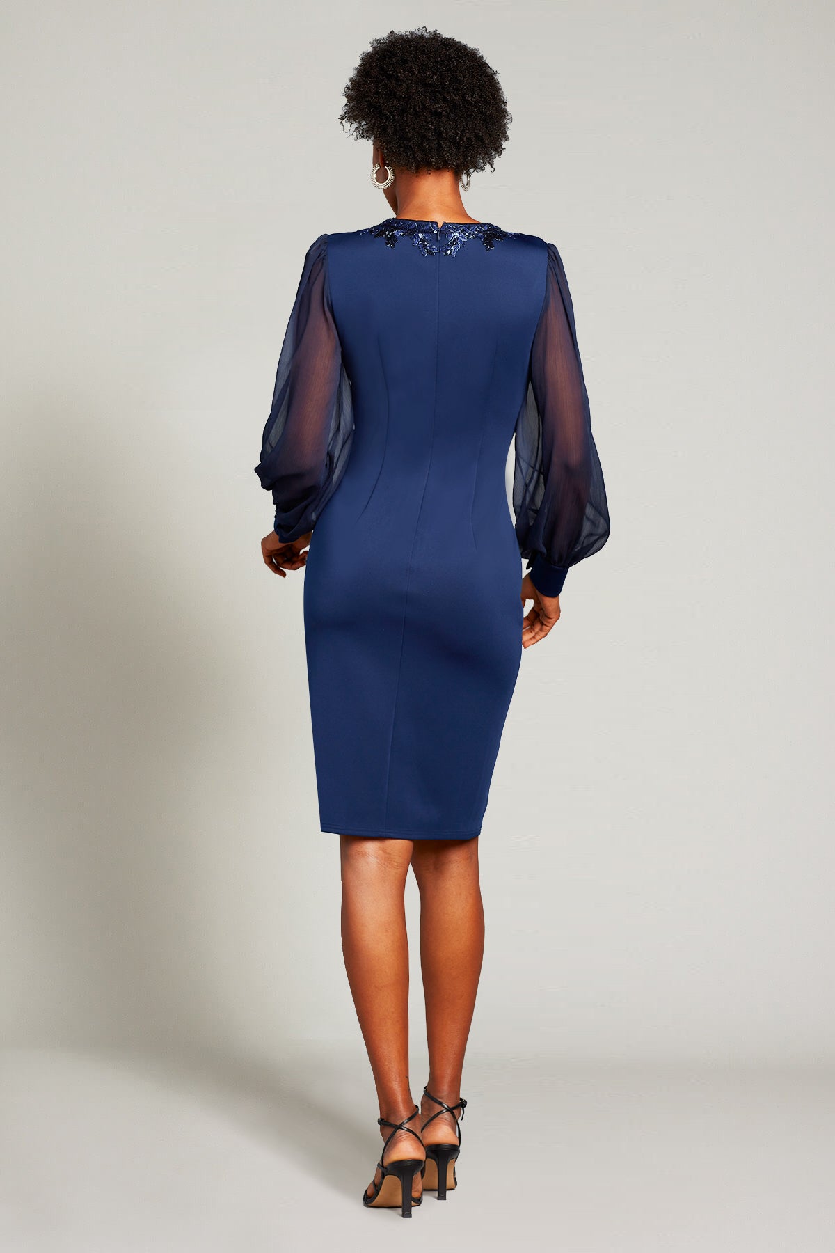 Berch Long-Sleeve Neoprene Sequin Dress
