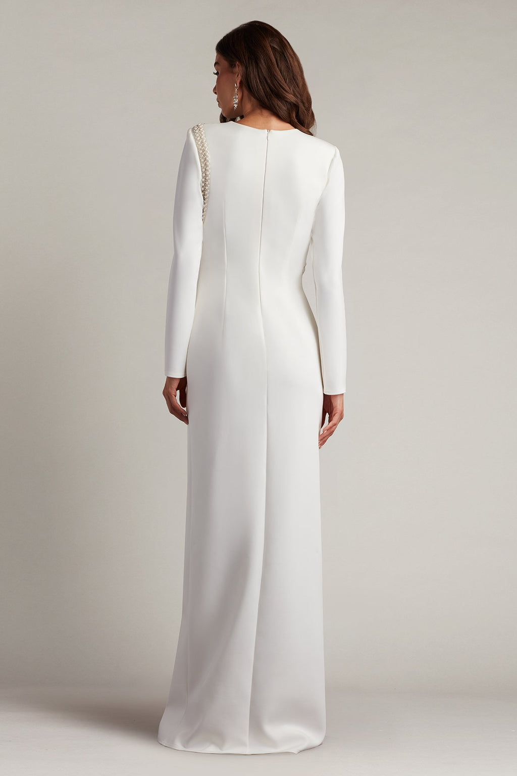 Janae Pearl Trim Peekaboo Gown