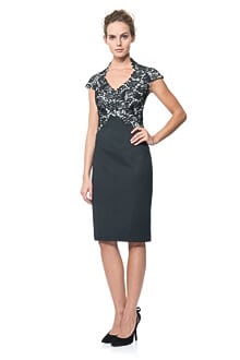 Colorblocked Lace Dress