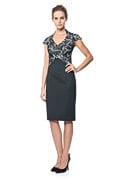 Colorblocked Lace Dress