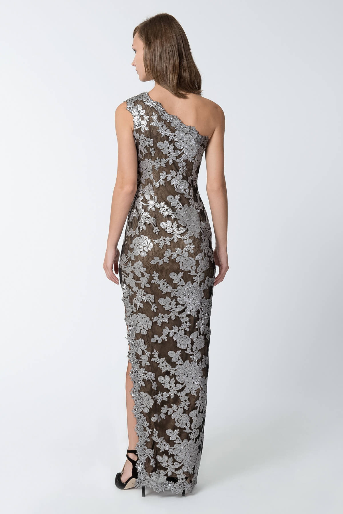 Lace One Shoulder Gown