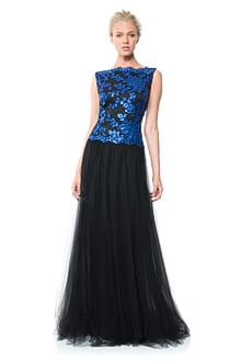 Tulle and Embroidered Lace Ball Gown