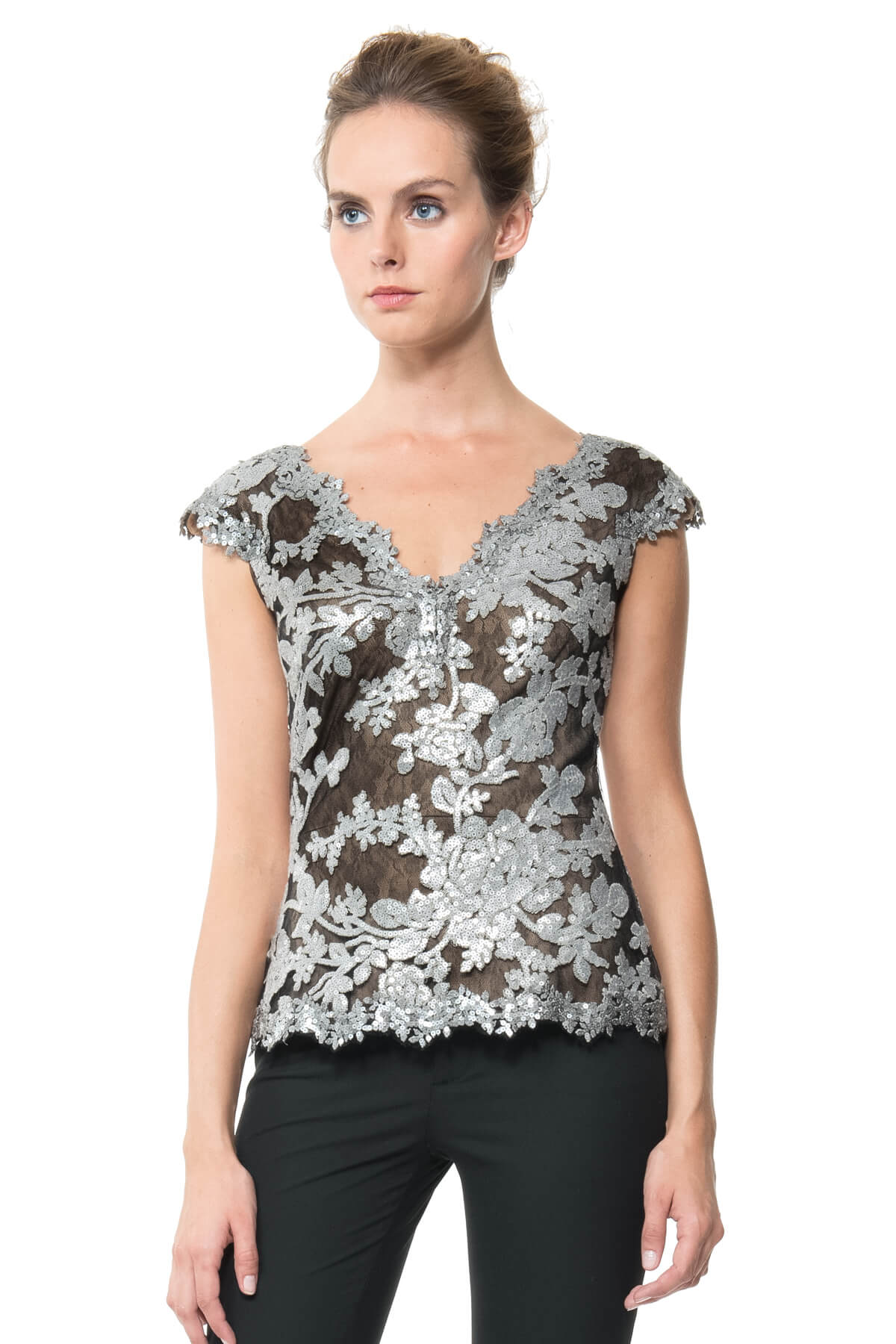 Sequin Embroidered Top