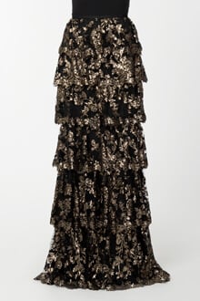 Paillette Embroidered Tiered Skirt