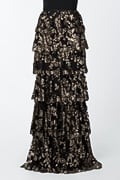 Paillette Embroidered Tiered Skirt