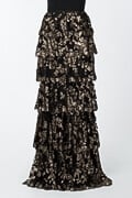 Paillette Embroidered Tiered Skirt
