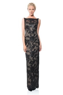 Sequin Lace Bateau Gown