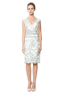 Paillette Embroidered Lace Banded Dress