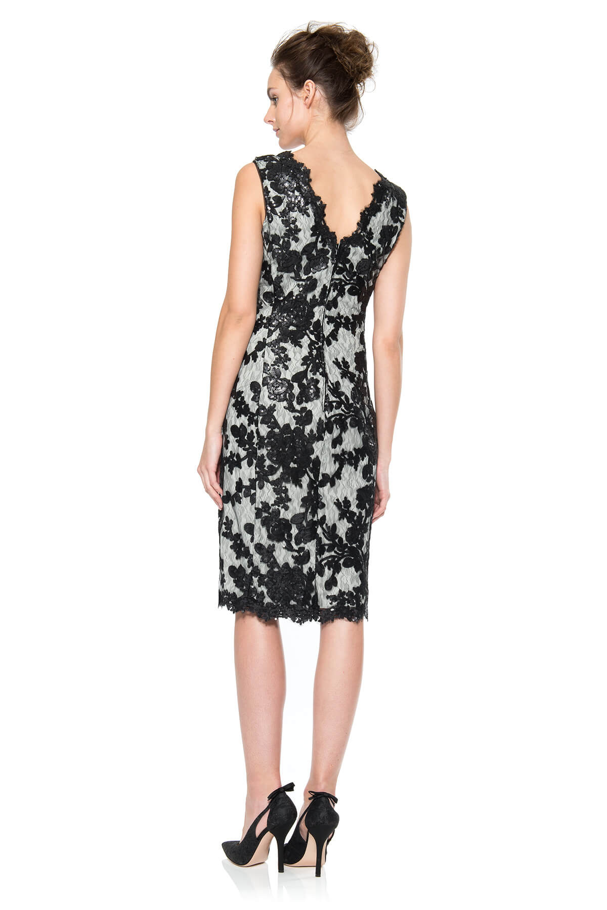 Paillette Embroidered Lace Dress