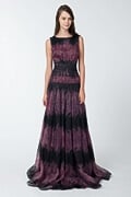 Paisley Print Gazar Gown