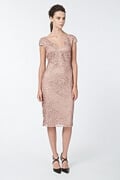 Guipure Lace Dress in Mauve